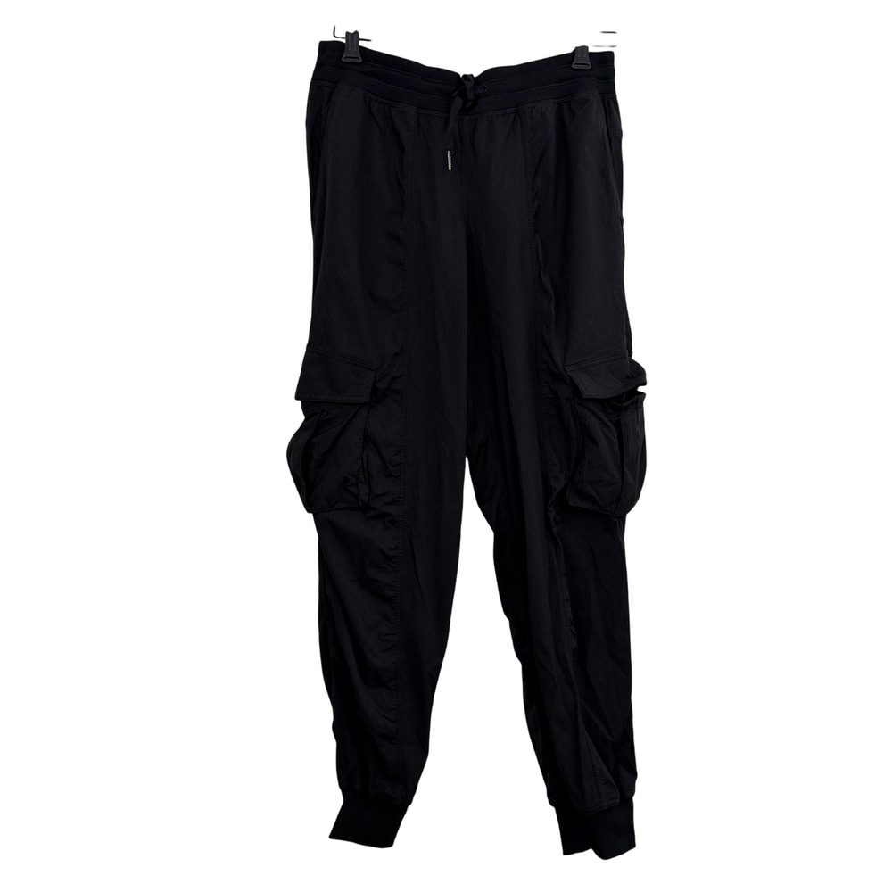 Lululemon Cargo Pants Womens Black Dance Studio Jogger Ribbed Cuff 29x27